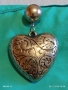 СРЕБРИСТ МЕДАЛЬОН СЪРЦЕ ❤️ с ФЛОРАЛНИ ОРНАМЕНТИ 52023, снимка 1