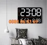 Голям цифров LED часовник с календар, аларма, термометър 35х17 см, снимка 2