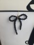 Обеци панделки черни, снимка 6