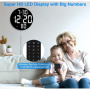 GH8010 9-инчов LED цифров часовник с голям екран с дистанционно управление, снимка 3