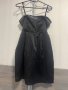 Черна сатенена къса рокля размер S