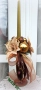 Коледен свещник в цвят мед, снимка 1