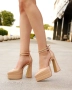 Сандали на ток - nude лак - VTK2 , снимка 1