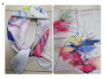 Красив дамски шал в различни принтове 70/70см, 100% памук, снимка 5