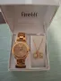 Дамен часовник firetti, обици и колие, снимка 3