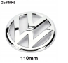 задна емблема сива хром за VW Golf 6 MK6 110mm, снимка 1 - Аксесоари и консумативи - 44716770