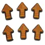 Жълти светлоотразителни ленти 6 броя 50 x 15 mm, снимка 1