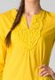 Нова блуза в жълто с бродерии, снимка 3