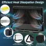 300 W LED прожектор 30 000 LM IP67 водоустойчив супер ярък 6500 K с трансформатор – Черен, снимка 3