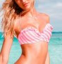 VICTORIA SECRET CANDY STRIPE RUFFLE Bikini бански, снимка 9