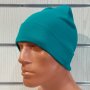 Нова мъжка зимна шапка с подгъв в зелен цвят, снимка 12