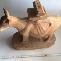 Недовършена голяма дърворезба на фигура крава, снимка 6 - Други ценни предмети - 37453097