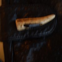 Ретро кожена чанта закопчалка кост и единична  дръжка черен  цвят   естествена кожа, снимка 5 - Чанти - 37367474