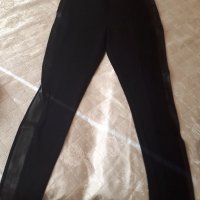 Дамски панталон отсрани с кожа-нов, снимка 1 - Панталони - 36705274