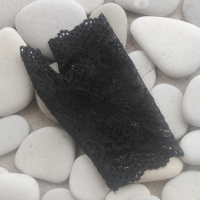 Елегантни черни дантелени ръкавици без пръсти 8022, снимка 5 - Ръкавици - 44293651