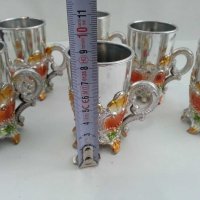  стакани подстакани чаши чашки поднос, снимка 4 - Антикварни и старинни предмети - 29913299