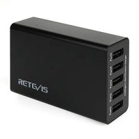 Retevis 5 портово USB зарядно, 40W, 5V - 8A, снимка 1 - Оригинални зарядни - 40075337