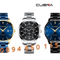 Модерен мъжки часовник стилен стрелки метална каишка различни цветове, снимка 1 - Мъжки - 37374528