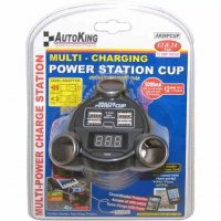 МУЛТИФУНКЦИОНАЛНО ЗАРЯДНО УСТРОЙСТВО AUTO KING 12V/24V 4 USB + 3 ГНЕЗДА 1БР., снимка 2 - Зарядни за кола - 38608803