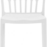 Трапезен стол 2 броя комплект в бяло LINZ последен комплект от модела, снимка 4 - Столове - 35245218