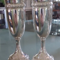Сребърни 800 проба чаши-сребро, за вино, вода, или шампанско-вместимост 180- 250 мл., снимка 8 - Чаши - 44693999