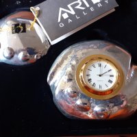 часовник и преспапие дизайнерски ръчна изработка, антикварен уникат, АRT GALLERY, снимка 2 - Антикварни и старинни предмети - 31629278