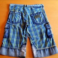 Къси панталони PULEDRO за момче (или по-дребен мъж) от лека материя с елементи от състарен деним, снимка 7 - Детски къси панталони - 44473104