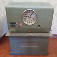 Стара машина за  присъствие на работа във фабрика с часовник Benzing, снимка 13 - Антикварни и старинни предмети - 37091040