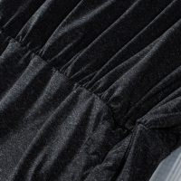 Дамска рокля в черно с къс ръкав и ефектен набор с връзки, снимка 8 - Рокли - 44631722