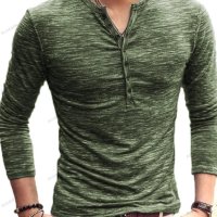 Нова модна мъжка тениска с дълги ръкави, 5цвята - 023, снимка 6 - Тениски - 40850808