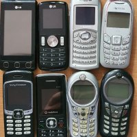 Samsung C100, LG KP500 и GB102, Motorola C115(2 бр.), Siemens A70, SE T290 и Vodafone 225