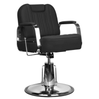 Бръснарски стол Rufo -черен/кафяв, снимка 2 - Бръснарски столове - 44639786