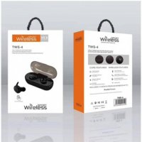 Безжични Слушалки тапи TWS-4, блутууд, стерео, функция handsfree, снимка 3 - Безжични слушалки - 36776071