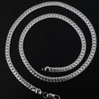 Нов сребърен комплект сребърен ланец сребърна гривна, снимка 2 - Бижутерийни комплекти - 39819818