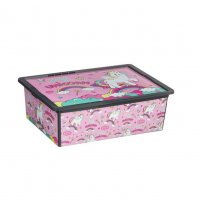 Кутия за играчки Mercado Trade, За момичета, Розов еднорог, 25л., снимка 1 - Други - 37992606