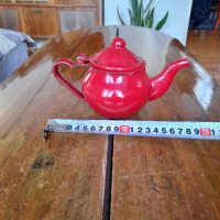 Стар емайлиран чайник #14, снимка 3 - Антикварни и старинни предмети - 35262085