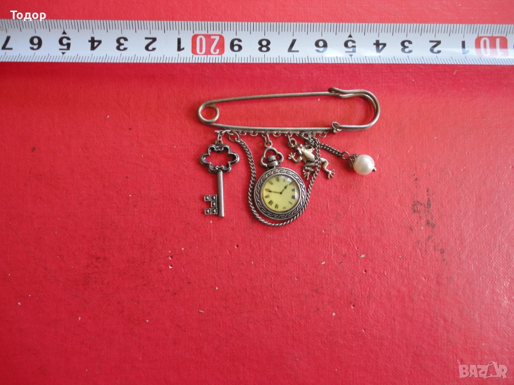 Старинна брошка игла 3, снимка 1