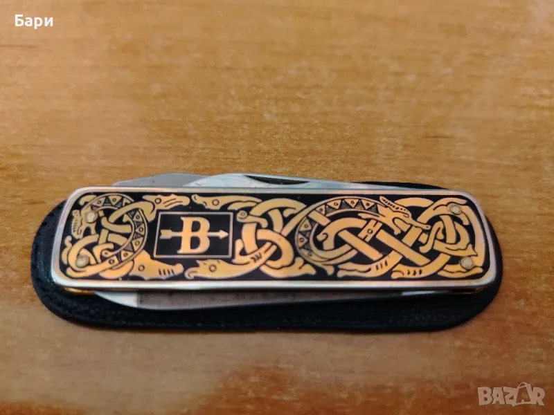 Малък колекционерски сгъваем нож,ножка,ножче на ЕКА-Швеция, снимка 1