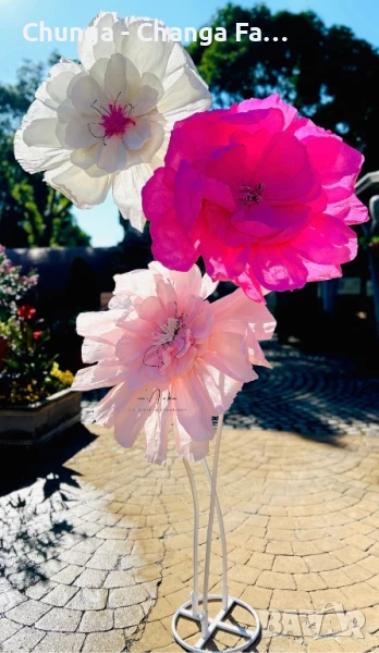  Ръчно изработени 3D цветя, снимка 1