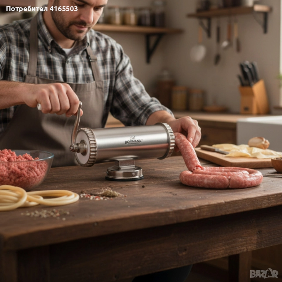 Пълначка за колбаси Bohmann BH 02-750 – Стабилна, удобна и идеална за домашни наденици, снимка 1
