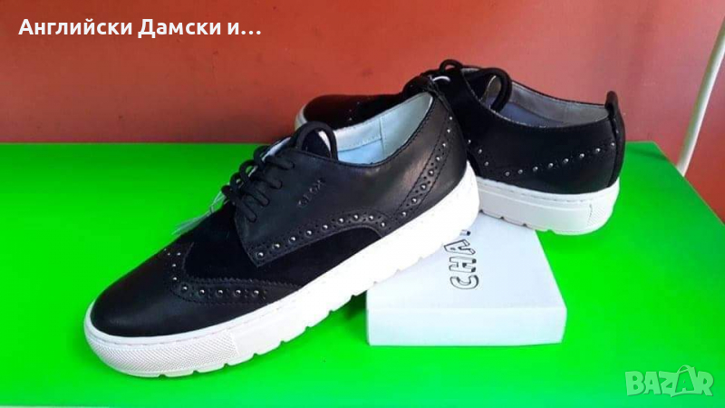 Английски дамски кецове естествена кожа-GEOX , снимка 1