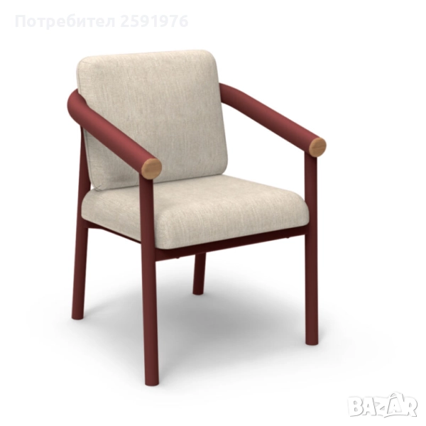 Стол, SM6239.05, Бежов, Текстил, 62х66х78см., снимка 1