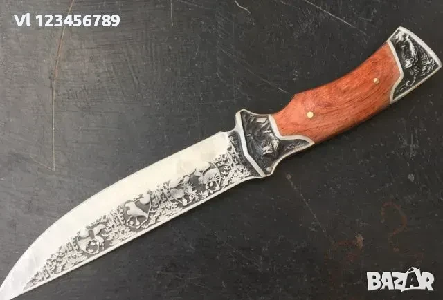 Инкрустиран ловен нож -175х320 мм, снимка 1