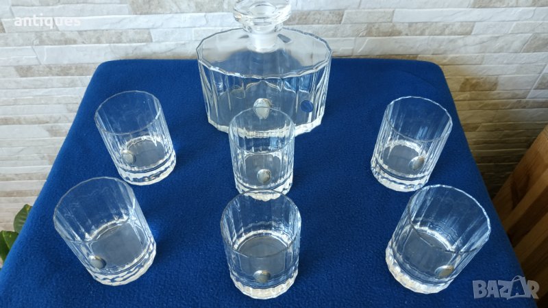 Кристален сервиз за уиски - IDEAL GIFT - LAVORATO A MANO - Italy - 7 части, снимка 1