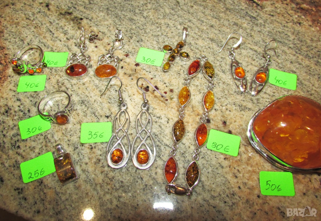 Кехлибарена бижутерия, снимка 1
