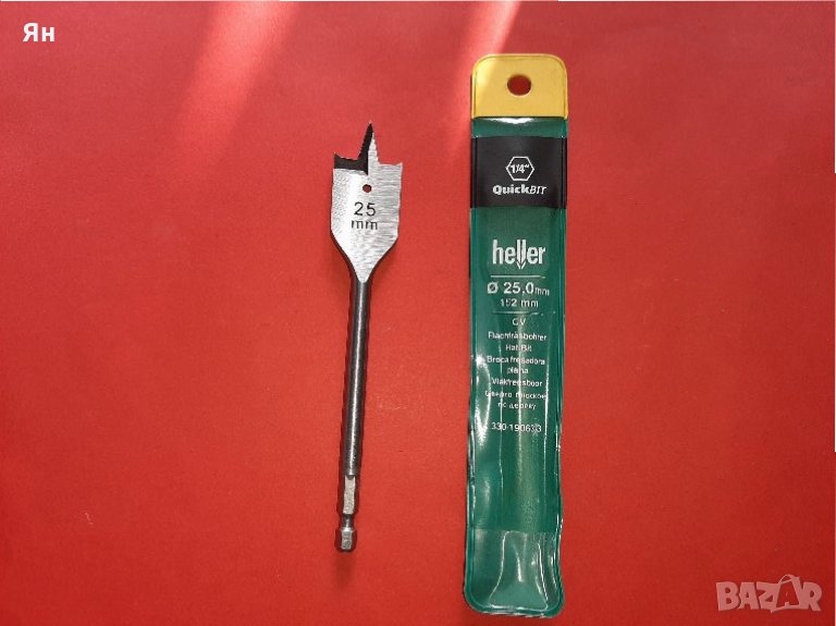 Качествено Плоско Свредло Бургия за Дърво-25мм , снимка 1