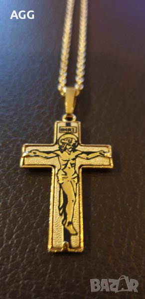 Синджир с кръст разпятие Христово, снимка 1