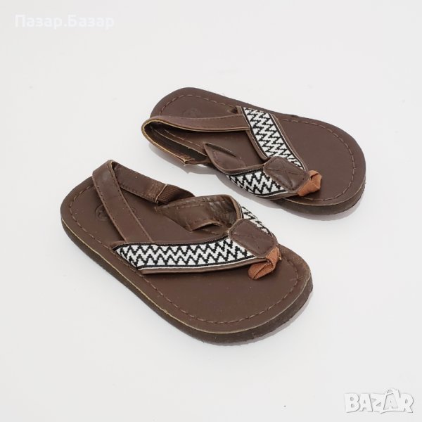 Детски Кожени Сандали Флип-Флоп Ластични Джапанки 24-25 15см, снимка 1