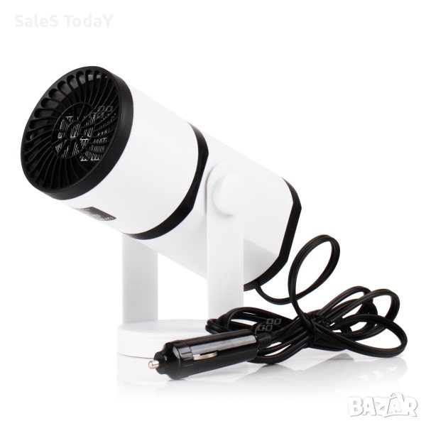 Печка духалка за кола, размразител за предно съкло, нагревател, термовентилатор, 12V, 150W, бяла, снимка 1