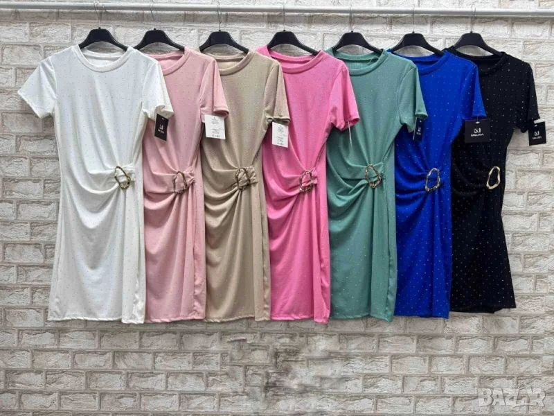 рипсени рокли с камъни , снимка 1